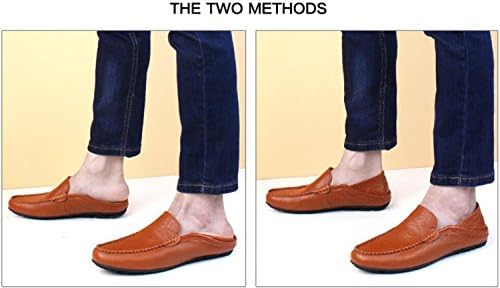 GO Tour Tour Men's Premium Genuine Leather Casual Slip em sapatos de condução respiráveis ​​Sapateiros de moda