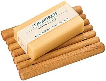 Redecker Oiled Beechwood Soap com espaçadores de aço inoxidável, 4-3/4 x 3-1/4 polegadas