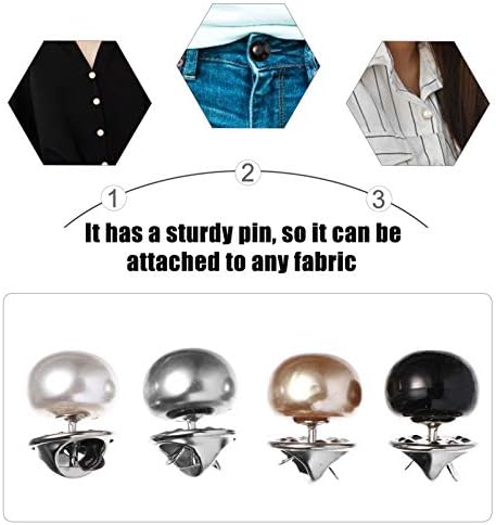 Botões decorativos de 20pcs Botões de broche de pérolas faux pérolas pérolas camisa de corpra de corpra de botão de decote
