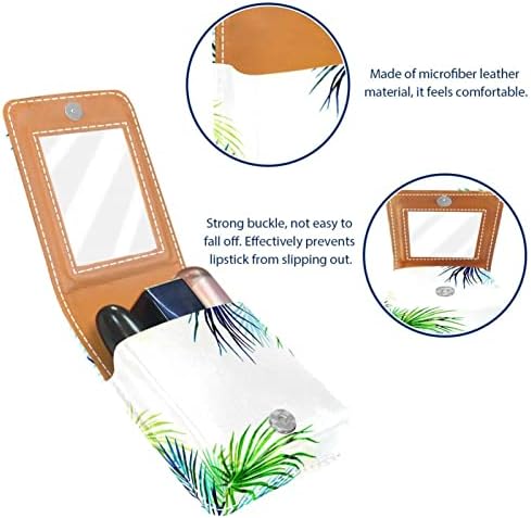 Caixa de batom de maquiagem em aquarela da palma para a bolsa cosmética de viagem portátil externa