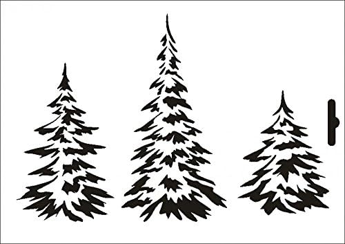 UMR-Design W-521 Snow Tree Textil- Tamanho da parede A5