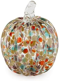 Boston International Decorative Combettop Glass Pumpkin, Mini, azul