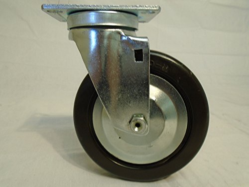 5 X 1-1/4 Caster giratório com roda de borracha dura 350lb Caixa de ferramentas
