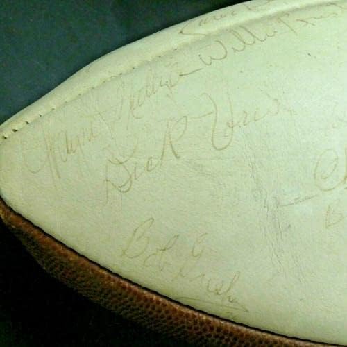 A equipe de Jets de New York dos anos 1970 assinou o futebol Namath Riggins etc. - Bolsas de futebol autografadas