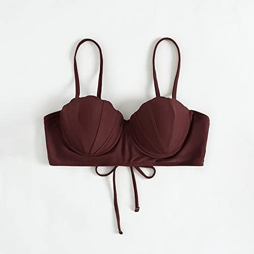 Além de maiô de natação tiras de biquíni de strappy top push up tops de maiô para mulheres com trajes de banho com arer