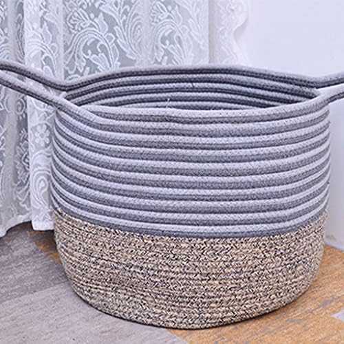Sawqf algodão corda de armazenamento cesta casa mobiliário de cesto de cesta de algodão fios de cesta de cesta de cesta portátil portátil
