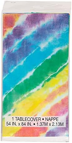 Tampa de mesa de plástico retangular exclusiva de corante, 54 x 84, multicolor