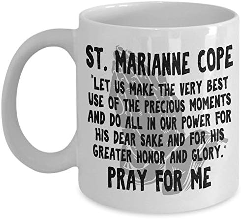 St. Marianne Cope Gift Coffee Caneca Sainta Inspiradora do Dia Festa Religiosa Igreja Cristã Cristã Amante do chá