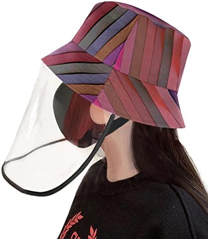Chapéu de proteção para adultos com escudo facial, chapéu de pescador anti -sol, abstrato de arte coruja animal