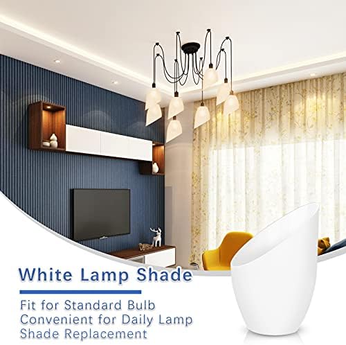 8 peças lâmpada de lâmpada de plástico Substituição de lâmpada branca tom de lâmpada de 1,65 polegada luminária de piso tampas de luz
