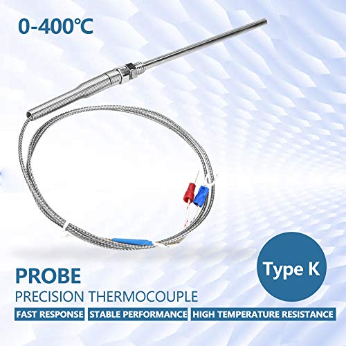 K Tipo Termopar sonda M8 Sensor de temperatura da rosca Sonda de 100 mm Comprimento do fio Controlador de temperatura