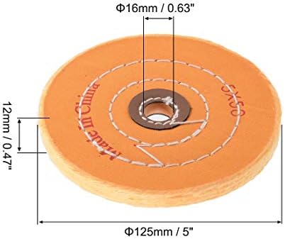 UXCELL® de 5 polegadas de polimento de roda de algodão para refrigeração de bancada Fool 16mm Arbor Hole