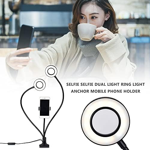 Yabaa Selfie Ring Light com braço comprido preguiçosos portador de celular fotografia de suporte para suporte do toque