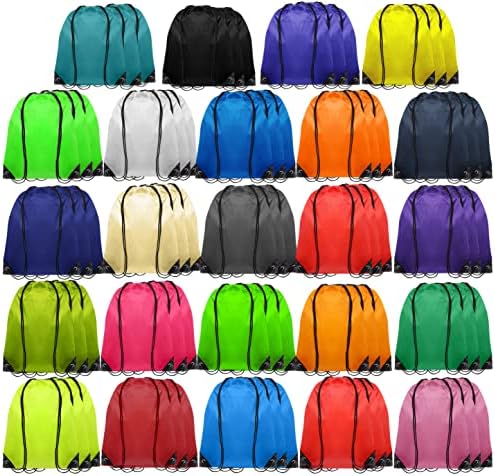 DPEI 72pcs Backpack Backpack Back Sacos de ginástica de ginástica a granel, bolsa esportiva, 24 cores
