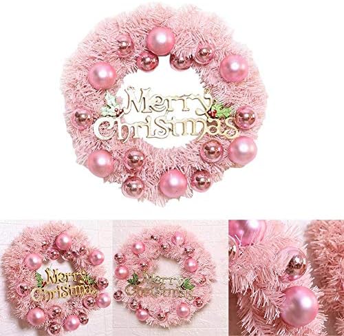 CFSNCM 30/40/cm rosa Christmas Wreath Decoração Ring Ring Ring Shopping Window Window Display Ornamentos