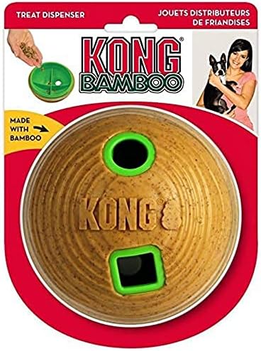 Kong Company 38747524: Distribuidor de tratar de bambu brinquedo de cachorro, MD