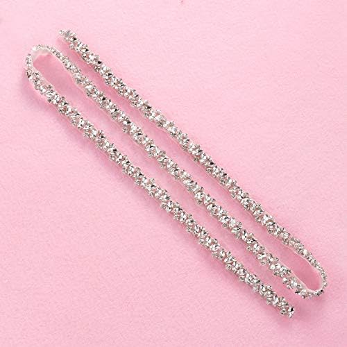 Yanstar Crystal Rhinestone Wedding Belts com fitas para vestido de noiva