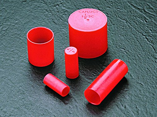 CAPLUGS 99191273 Tampa de manga de plástico para extremidades do tubo. SC-11/16, PE-LD, CAP ID .688 Comprimento .88, vermelho