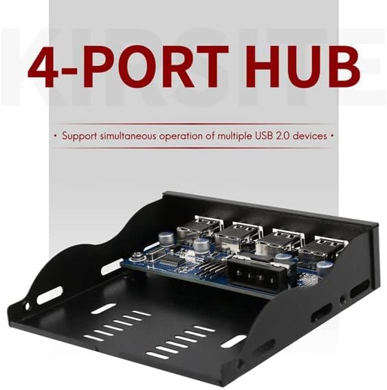 Popidome 3,5 polegadas Direito 4 USB 2.0 Hub USB 2.0 Conector de expansão do painel frontal com cabo de 10 pinos para