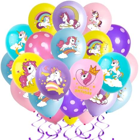 60 pacote unicorn balões de aniversário unicórnio de aniversário balão de látex pastel arco -íris balão arco kit