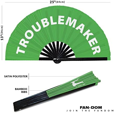 Trenador Fan Hand Fã dobrável de bambu Circuito Mão do ventilador engraçado gag gia palavras expressões Declaração Presentes