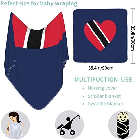 Love Trinidad e Tobago Bandle Baby Blanket Receber Blanket para Capa de Swaddle do recém -nascido infantil envoltório