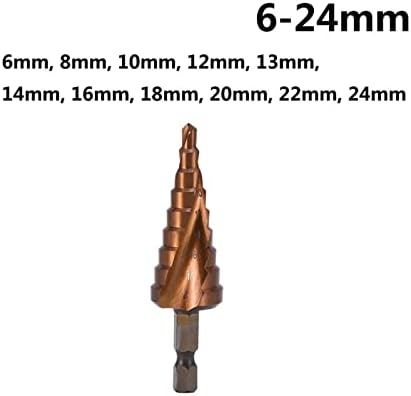 Sortz M35 5% Cobalt Etapa Bit Cone Metal Tool Hole Cutter 3-12/3-14/4-12/4-20/4-22/4-25/4-32/5-21/5-27/6 -24mm)