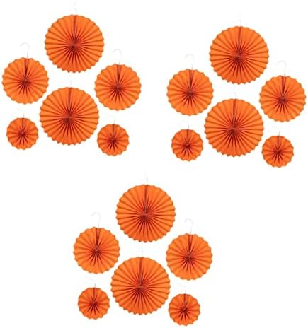 ABAODAM 18 PCs Papel Fan Flower Decoration Honeycomb Decor Decoração de verão Garlandina de papel fãs de papel de papel