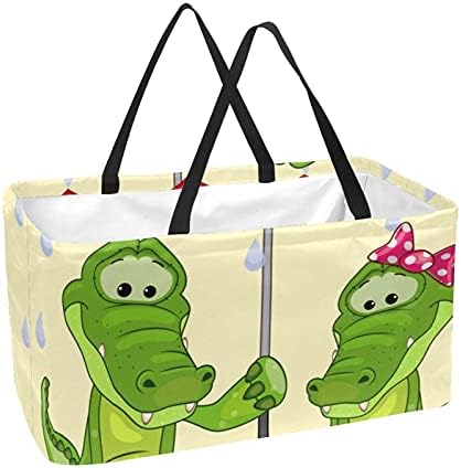 Lorvies Clea Crocodile Animals and Umbrella Storage Bin Basket - Retângulo grande para roupas, brinquedos, sapatos