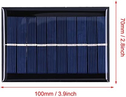 Walfront 1W 5V Solar Painel, 0-200mA Policristalina Silício Solar Folha de Epóxi para Navios Aviões Luz solar externa,