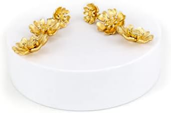 Laura Ashley jóias de joalheria e prata Tripla Drop Brincos florais com cristal