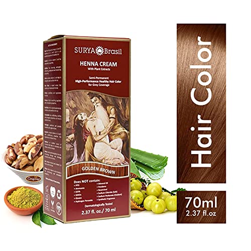 Surya Brasil Products Henna Cream, marrom dourado, 2,37 onça fluida