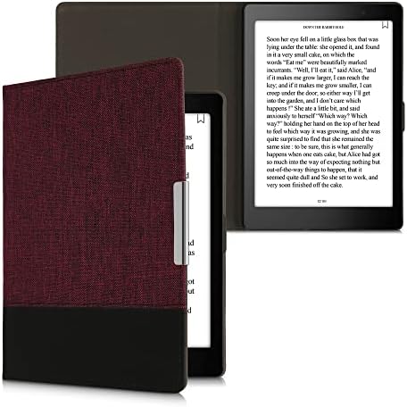 Case Kwmobile Compatível com Kobo Aura One - PU Couather e Canvas E -Reader Cover - Violet/Black