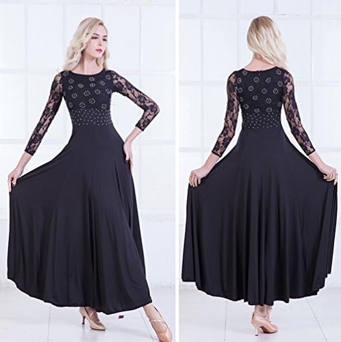 Nakokou Women feminina fantasia de baile de dança vestidos de salão moderno waltz foxtrot standard baile dança roupas de dança