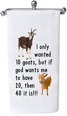 Toalha de cabra engraçada PXTIDY para amantes de cabra Fãs de animais de fazendas de cabra mãe toalha presente presente presente para mamãe cabra presente