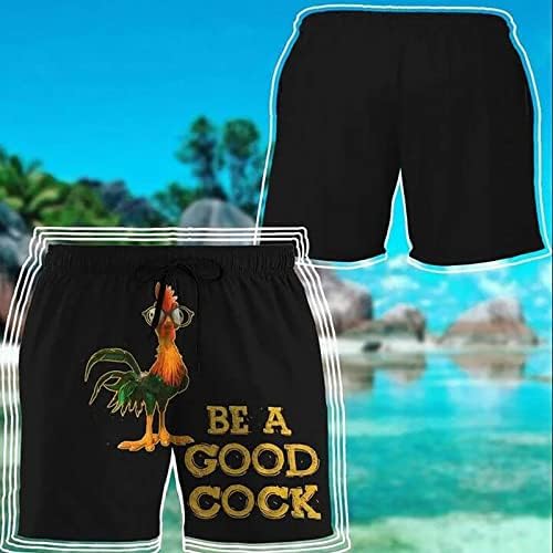 Funny Swim Funny Swim Turnks Shorts de praia seca rápida com bolsos - Pare de olhar para o meu short de cock praia