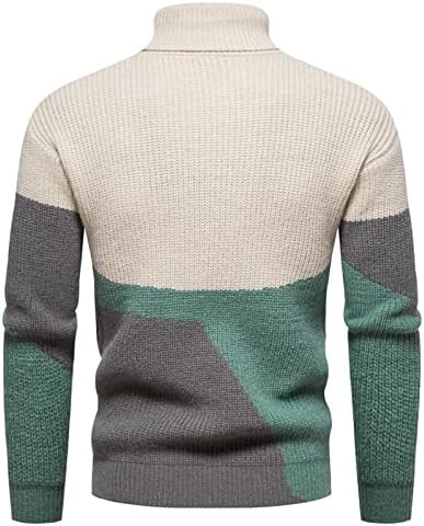 Camisola de férias para masso, suéter masculino suéter alto colorido de cor sólida de fundo fino