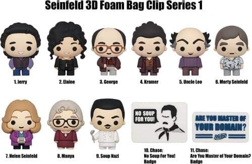 Warner Bros. Seinfeld 3D Bag Clip em bolsa cega, Multi Color