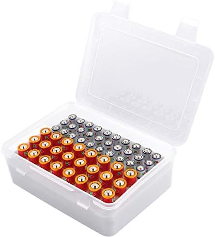 Caixa de armazenamento do organizador da bateria, suporte para caixa de garagem para 24* AA, 30* Baterias AAA