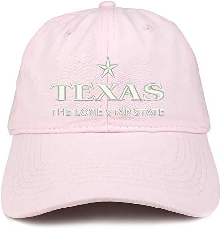 Loja de vestuário da moda The Texas Lone Star State Texto Bordado Coroa Soft Capinho de algodão escovado