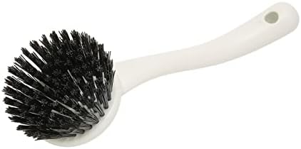 Escova de utensílios de cozinha, escova de chaleira, plástico branco, cerdas duráveis, fácil de enferrujar, para cozinhas