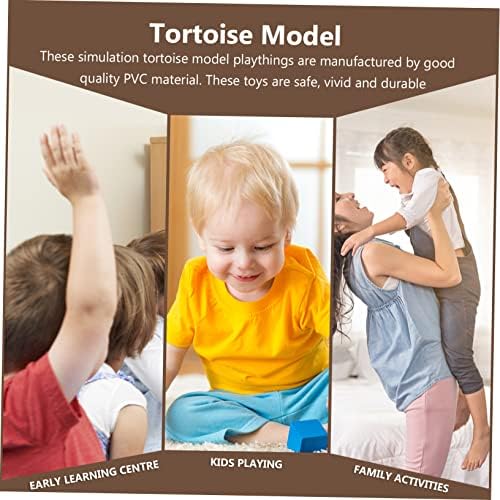 Toyvian 1pc Tortoise Toys Animal Kids Decor Desk Topper Simulation Tortoise Figura Animais de brinquedo Turtle Ornamento Simulação