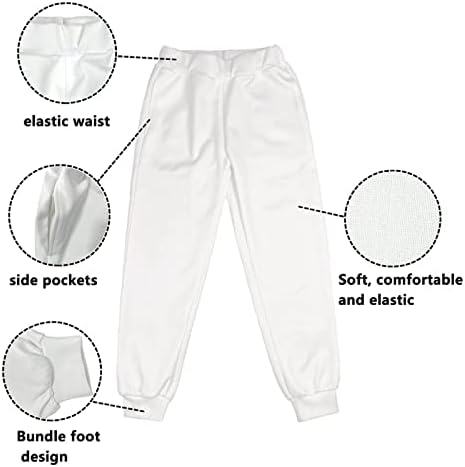 Seanative Unisex Sweatspantes Treino de ginástica Treino de ginástica calça calças de lounge respiráveis ​​para crianças