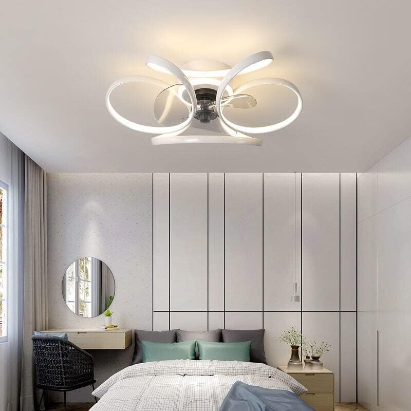 Lâmpada LED moderna de Chezmax com ventilador de teto sem lâminas ventilador de teto de quarto com ventiladores de teto de controle