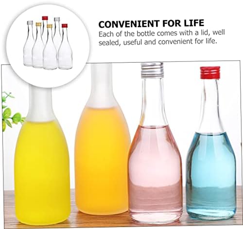 Recipientes de vidro de Bestonzon 6pcs para líquidos de café recipiente de capa de vidro garrafas de água reutilizável garrafa
