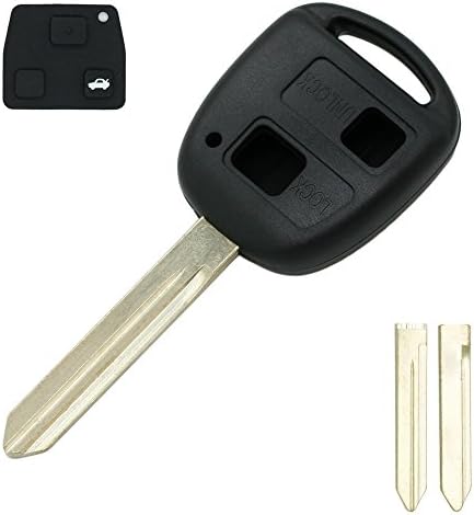 Segaden Tecla de substituição Shell + Button Pad Compatível com Toyota 2 botões de entrada sem chave CASE DE CAIXA REMOTA FOB PG401N