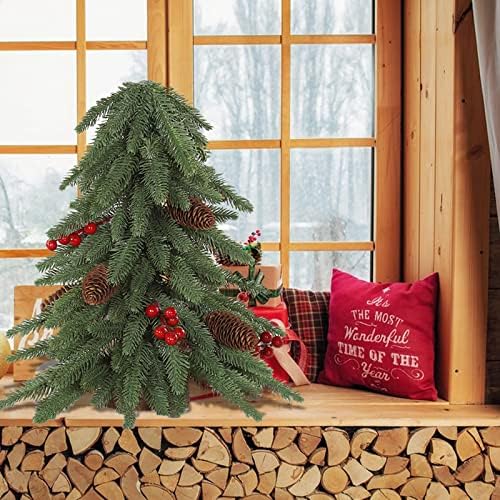 Mini árvore de natal para desktop 40cm/15,7 em desktop de árvore de Natal artificial com decorações para cozinha em casa e decoração de Natal Ornamento de Natal