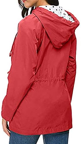 Uofoco jounta de chuva mulheres plus size ao ar livre à prova d'água ao ar livre casaco de capa com capuz