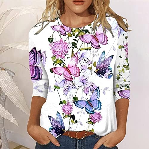 Camisas boho vintage para mulheres fragmento de novidade impressão de verão de manga longa túnica de túnica casual férias de férias