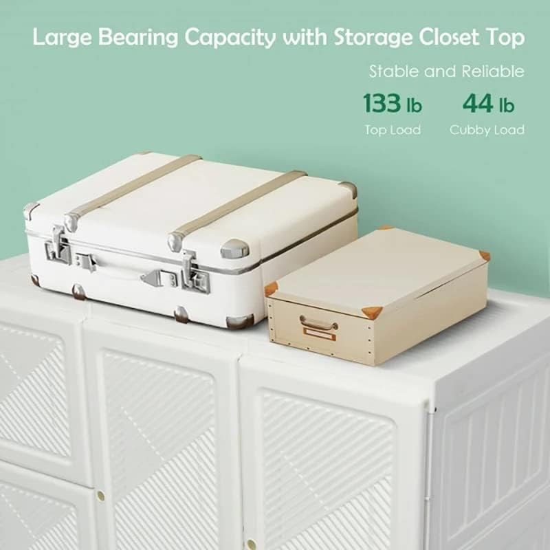 Organizadores armários de guarda -roupa de armário dobrável com 8 cubos de armazenamento de armário de armazenamento de cubos armário